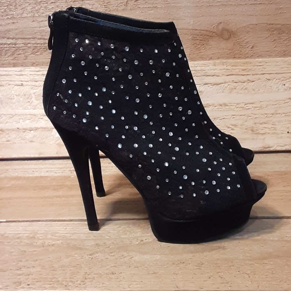 Fredericks of Hollywood crystal encrusted heels